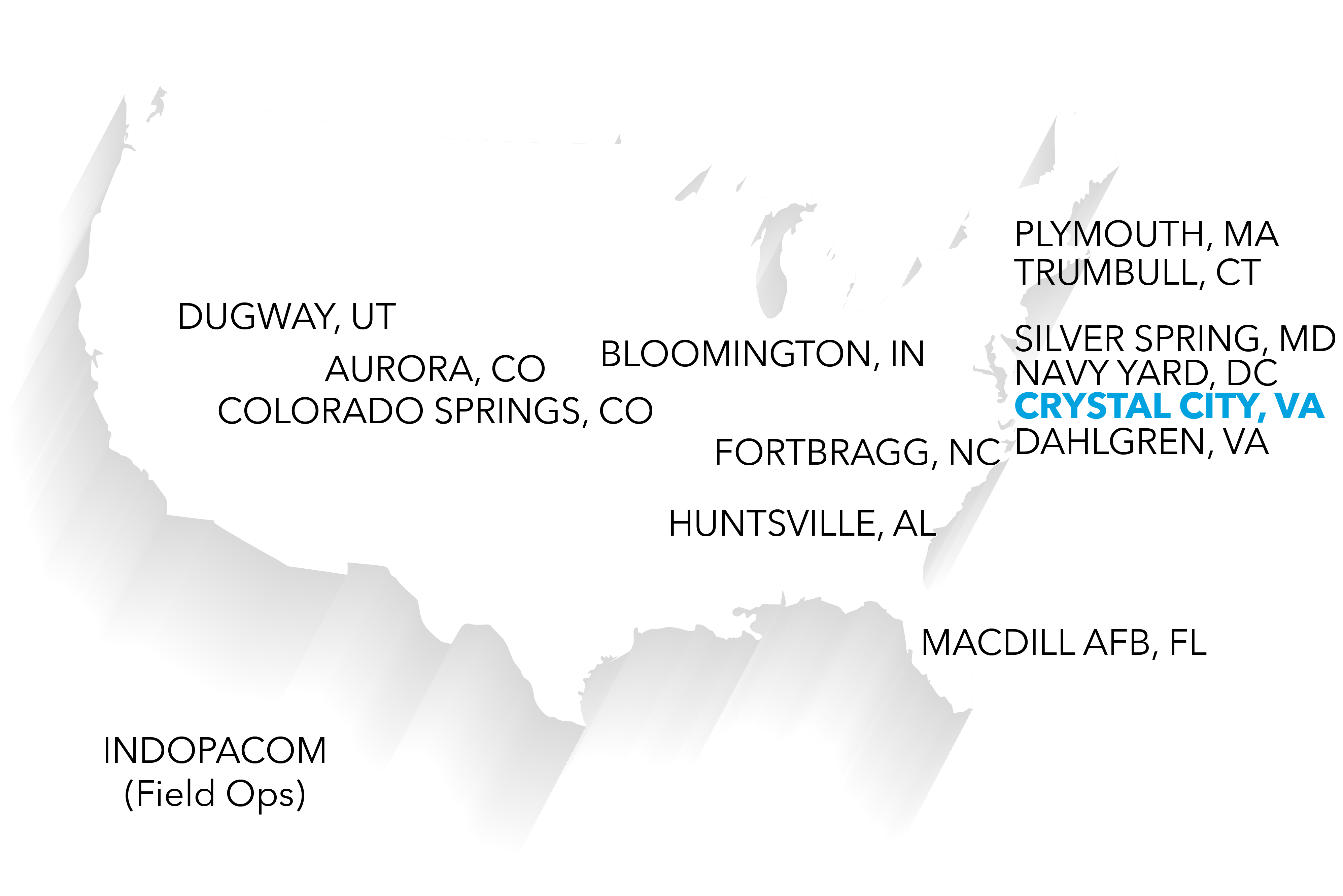 map of TSC USA office locations